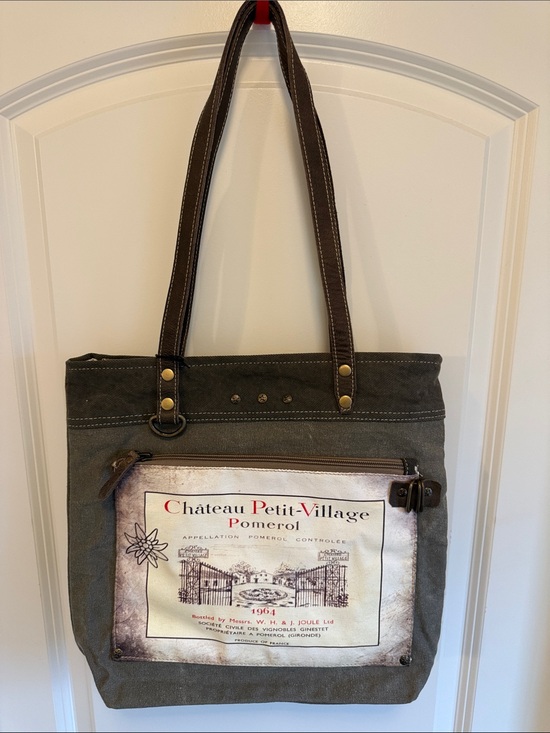 Myra Bag Handbags - Myra Bag Chateau Petit Village Canvas Tote